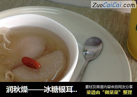 润秋燥——冰糖银耳炖雪梨