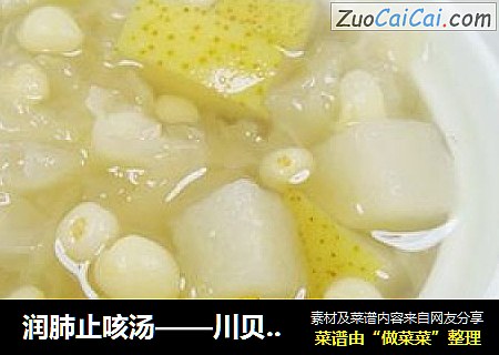 润肺止咳汤——川贝雪梨汤