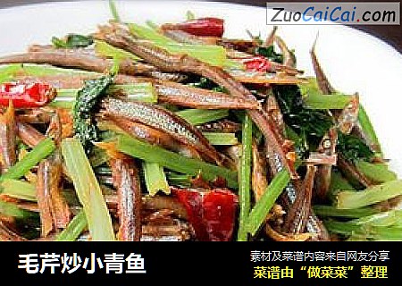 毛芹炒小青鱼