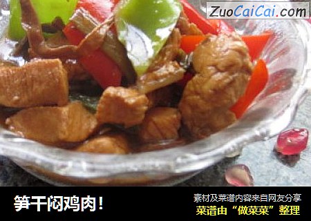 笋干闷鸡肉！