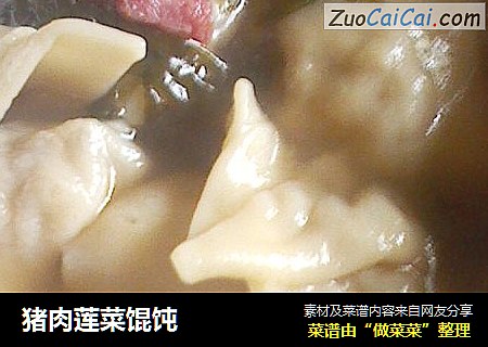 猪肉莲菜馄饨