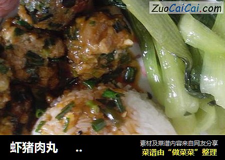 虾猪肉丸     盖饭