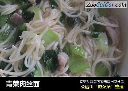青菜肉丝面