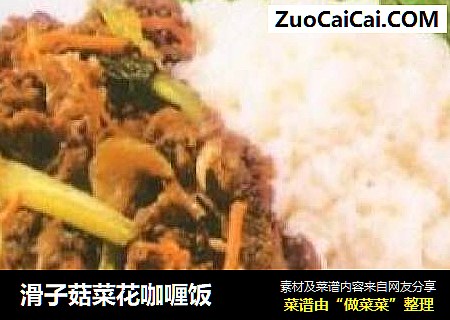 滑子菇菜花咖喱饭