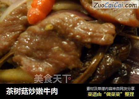 茶树菇炒嫩牛肉