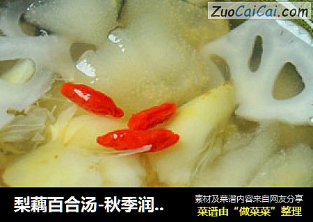 梨藕百合汤-秋季润燥滋阴