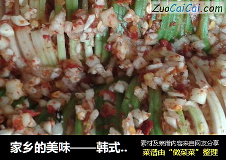 家乡的美味——韩式辣萝卜