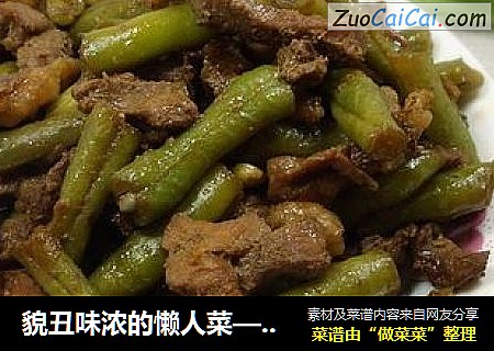 貌丑味浓的懒人菜——电饭煲四季豆焖肉