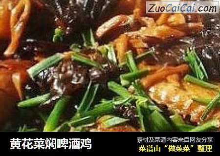 黄花菜焖啤酒鸡