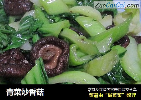 青菜炒香菇