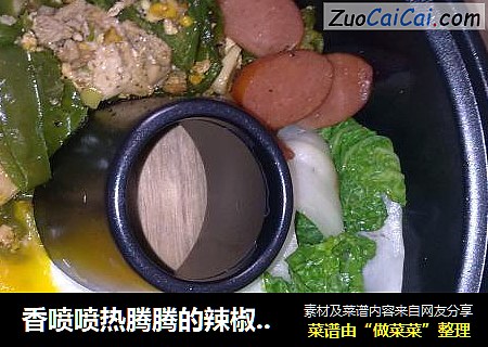 香喷喷热腾腾的辣椒炒肉煲仔饭~~