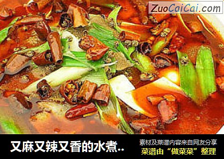 又麻又辣又香的水煮鱼，手把手教你做