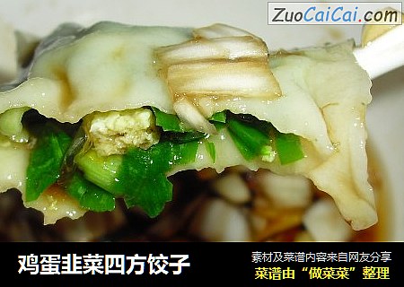 鸡蛋韭菜四方饺子