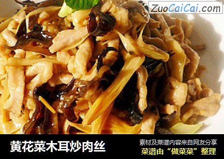 黄花菜木耳炒肉丝