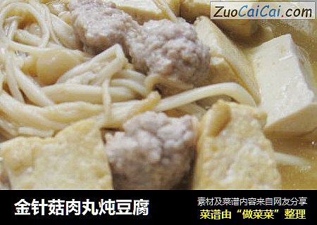 金针菇肉丸炖豆腐