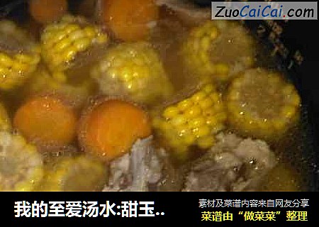 我的至爱汤水:甜玉米胡萝卜猪骨汤