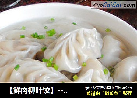 【鲜肉柳叶饺】---美丽的外形带来更好的食欲
