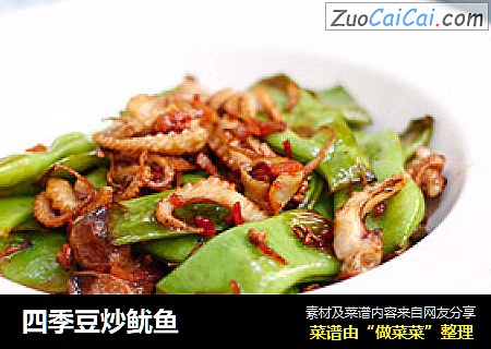 四季豆炒鱿鱼