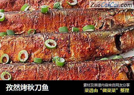 孜然烤秋刀鱼