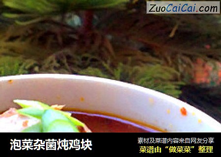 泡菜杂菌炖鸡块