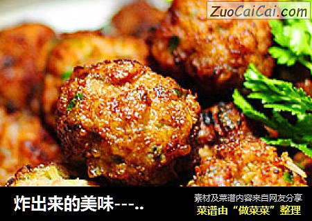 炸出来的美味---【萝卜猪肉丸子】