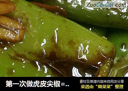 第一次做虎皮尖椒= =