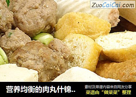 营养均衡的肉丸什锦火锅
