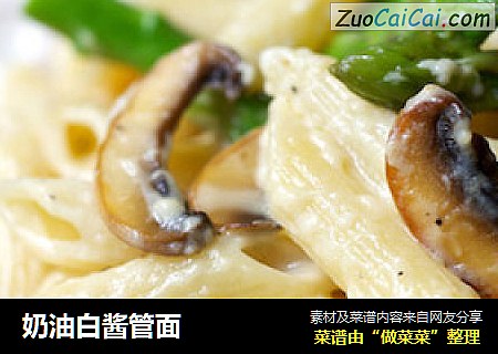 奶油白酱管面