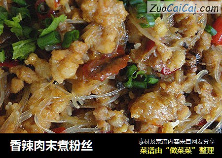 香辣肉末煮粉丝