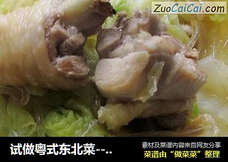 试做粤式东北菜---白菜粉条炖鸡