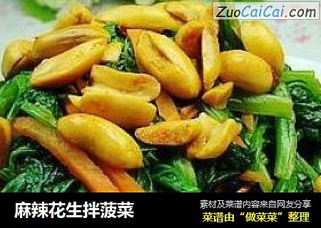 麻辣花生拌菠菜