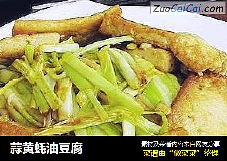 蒜黄蚝油豆腐