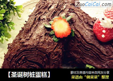 【圣诞树桩蛋糕】