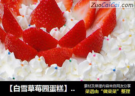 【白雪草莓园蛋糕】--- 纯洁的外表、柔软的内心