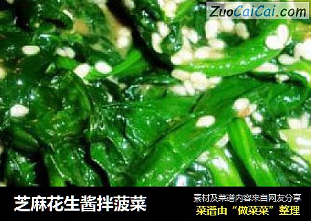 芝麻花生酱拌菠菜