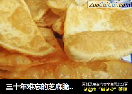 三十年难忘的芝麻脆脆饼