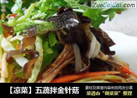 【凉菜】五蔬拌金针菇