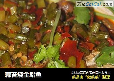 蒜苔烧金鲳鱼