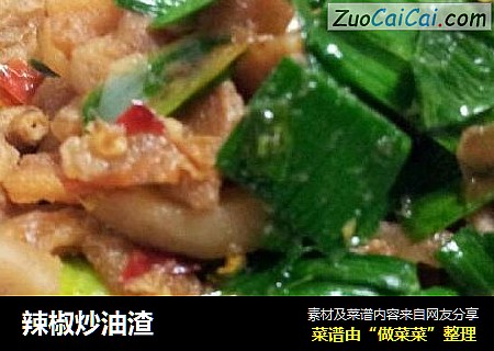 辣椒炒油渣