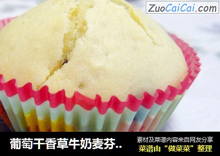 葡萄干香草牛奶麦芬蛋糕