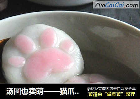 汤圆也卖萌——猫爪汤圆