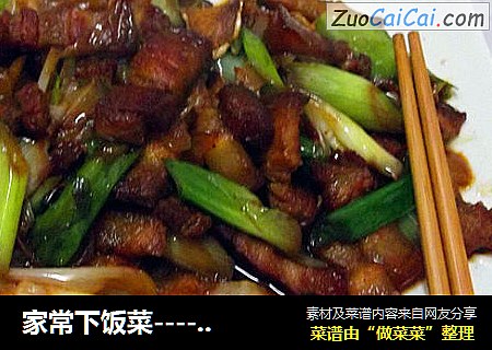 家常下饭菜----大葱炒肉