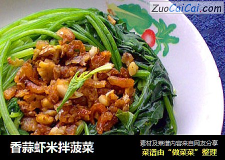 香蒜虾米拌菠菜