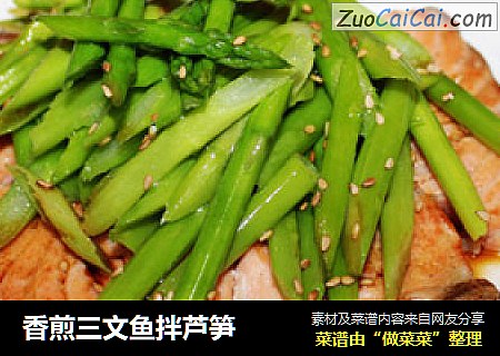 香煎三文鱼拌芦笋