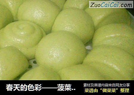 春天的色彩——菠菜馒头