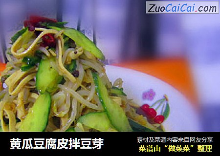 黄瓜豆腐皮拌豆芽