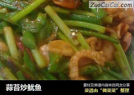 蒜苔炒鱿鱼
