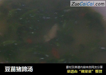 豆苗猪蹄汤