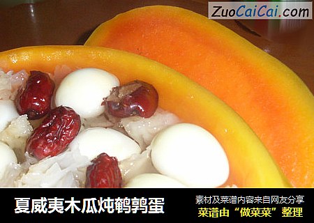 夏威夷木瓜炖鹌鹑蛋
