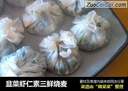 韭菜虾仁素三鲜烧麦